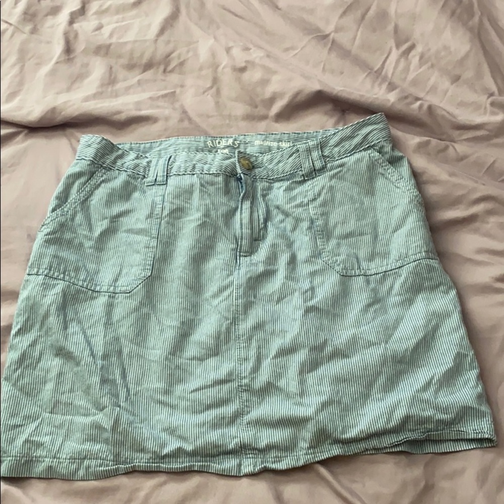 Stripped mid rise skirt